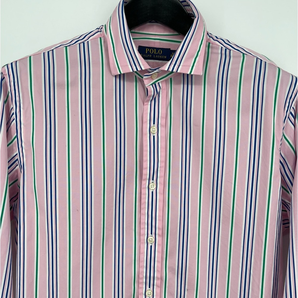 Ralph Lauren Stripped Cotton Shirt EUC size‎ 16
